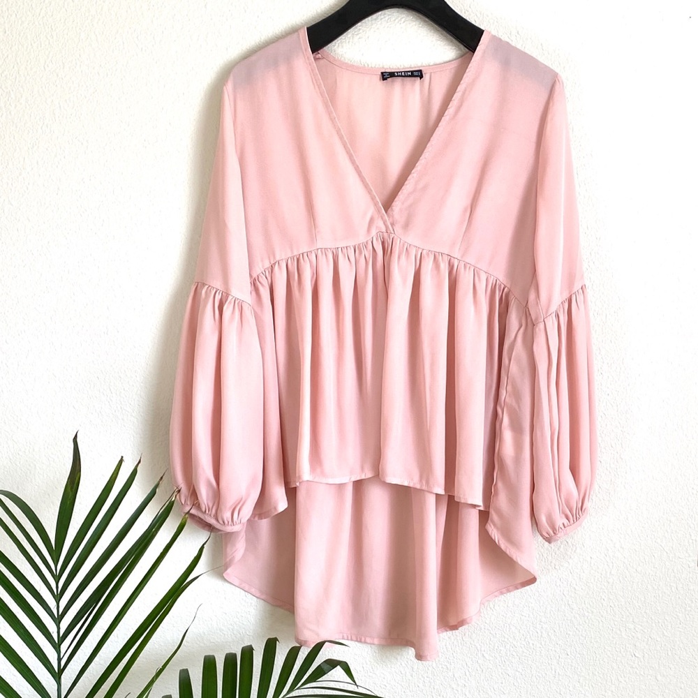 Hi-Lo Pink Blouse